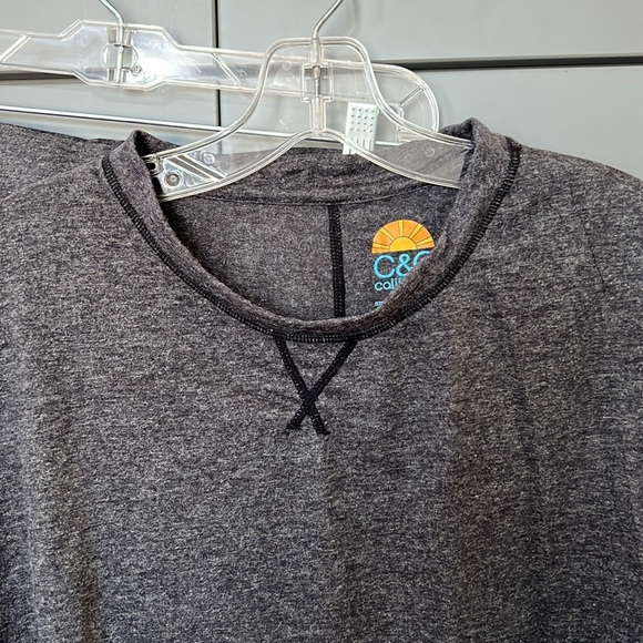 NWT{C&C California}Sz M 2 Pc Blk Heather Loungewear - Picture 4 of 13